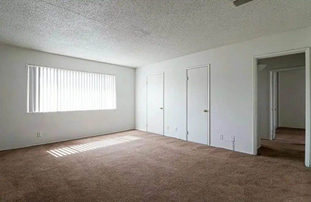 Interior of a unit with carpet flooring