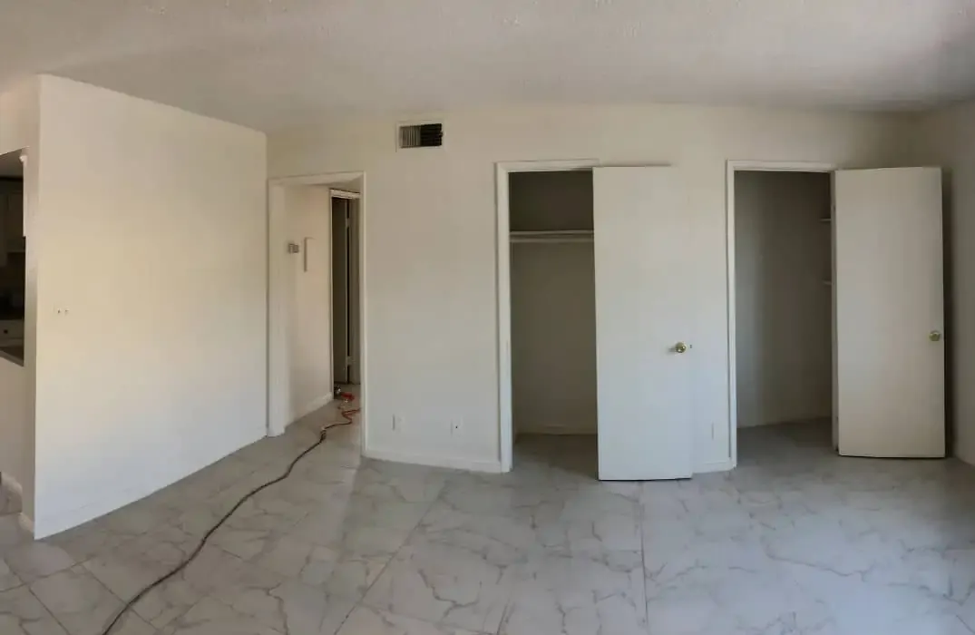 Interior of a unit with tile flooring