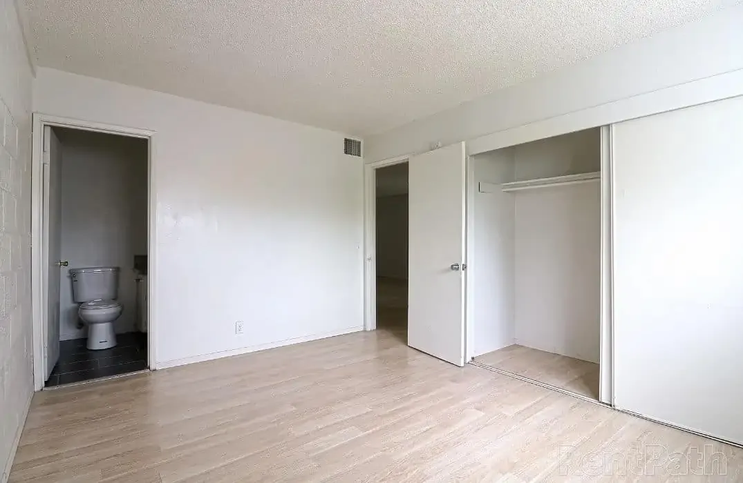 Interior of a unit with wood flooring